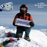 Nikolai Gutnik, on the summit of N America's highest peak, Mt. McKinley, May 21, 2010