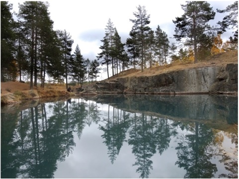 Historic Östrasilvberg pit (up to 250 m depth).