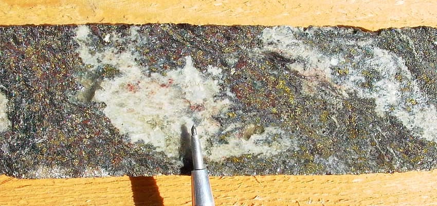 Mineralized core.