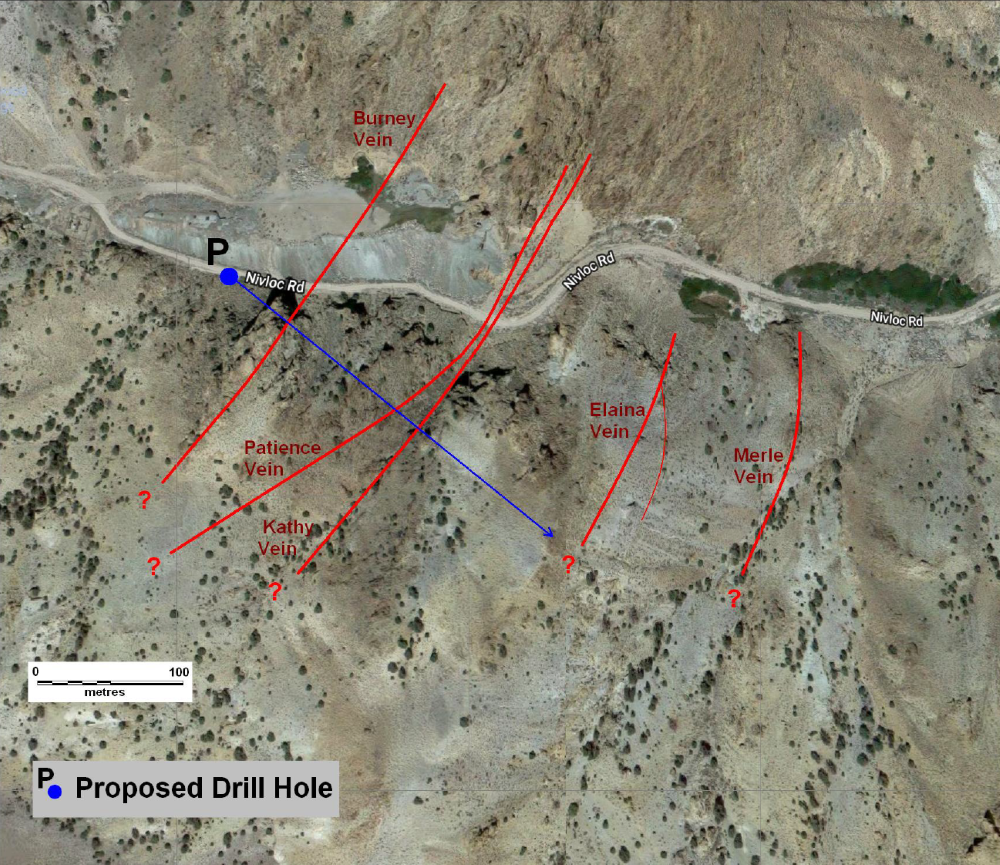 Proposed drillholes in 16-to-1 Mine area