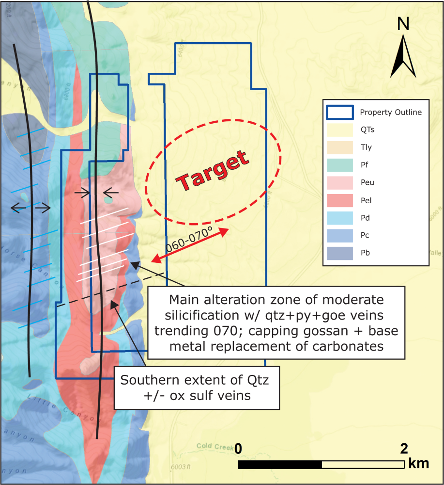 Geological map of Trigger project and target areas.