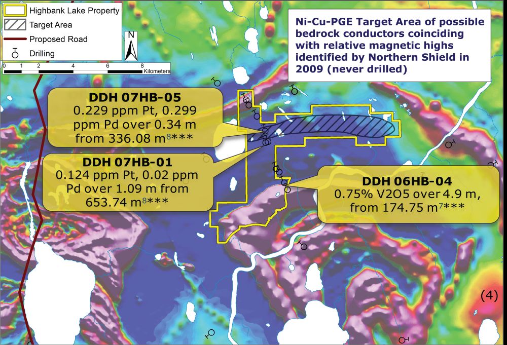 Regional scale magnetic survey of the Highbank Intrusive complex