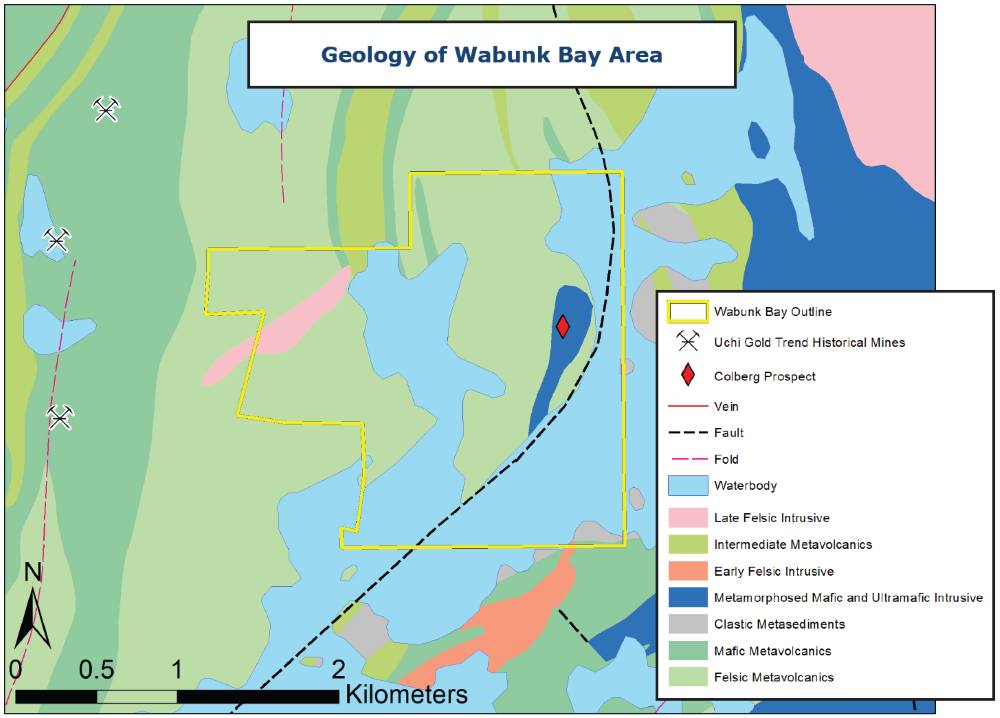 Geology of the Wabunk Bay area