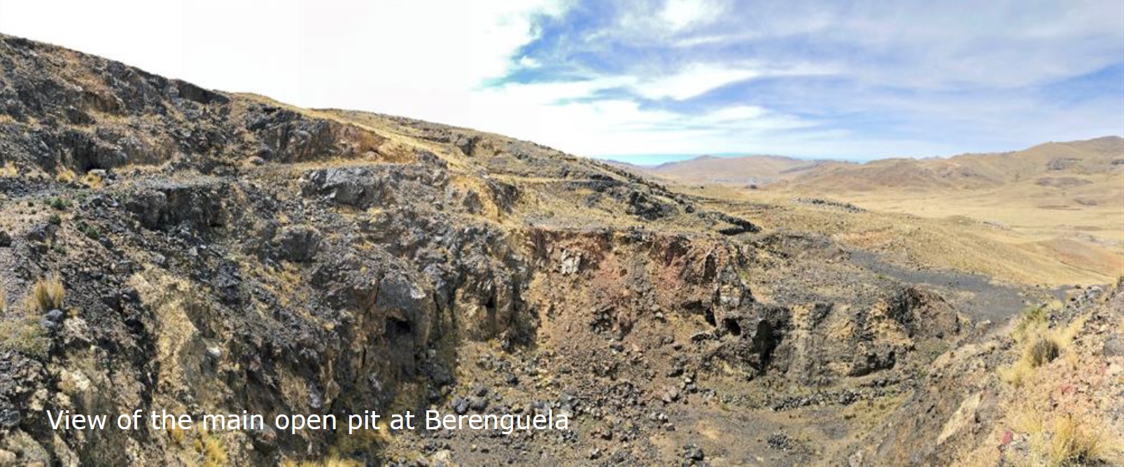 View of main open pit at Berenguela.