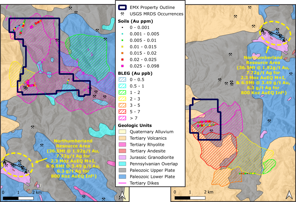 Geology of the North and South Toquima projects