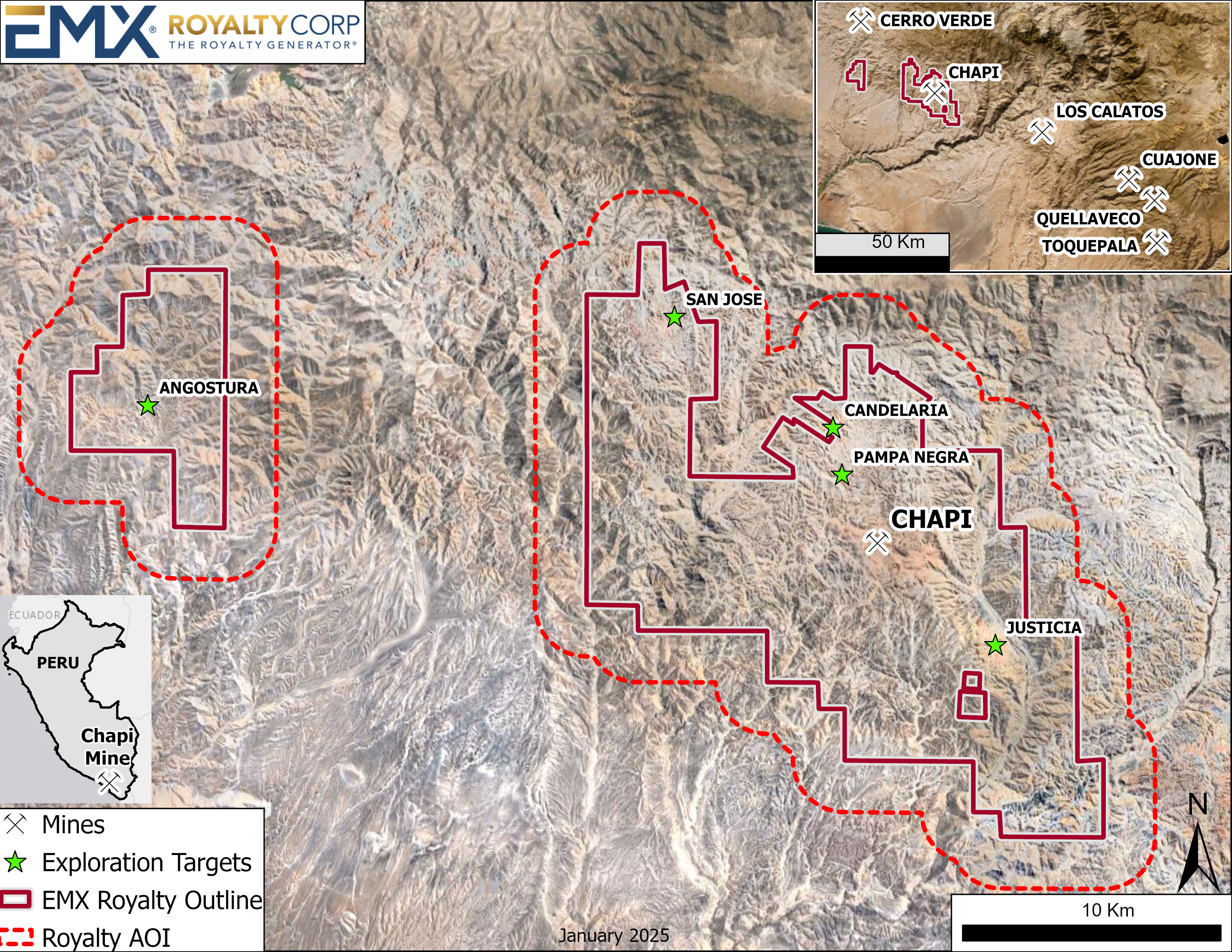 Chapi Project location with exploration targets