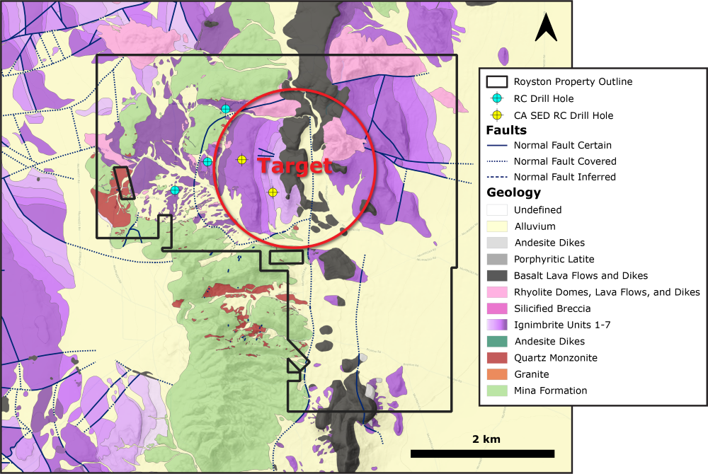 Geology and target area at Royston