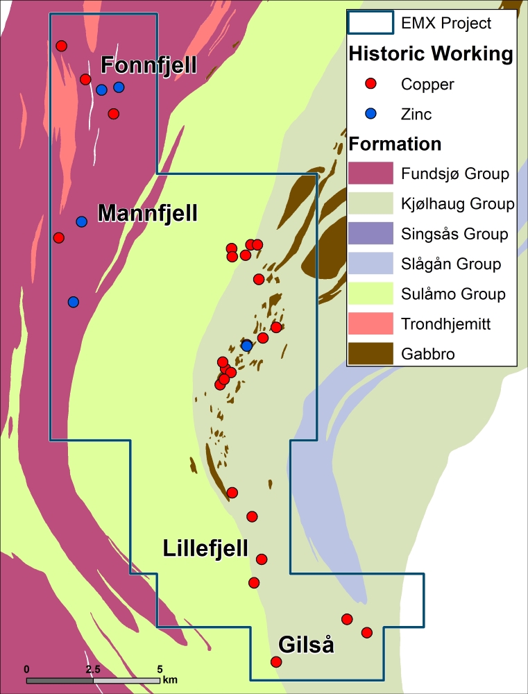 Geology and historic workings at Meråker